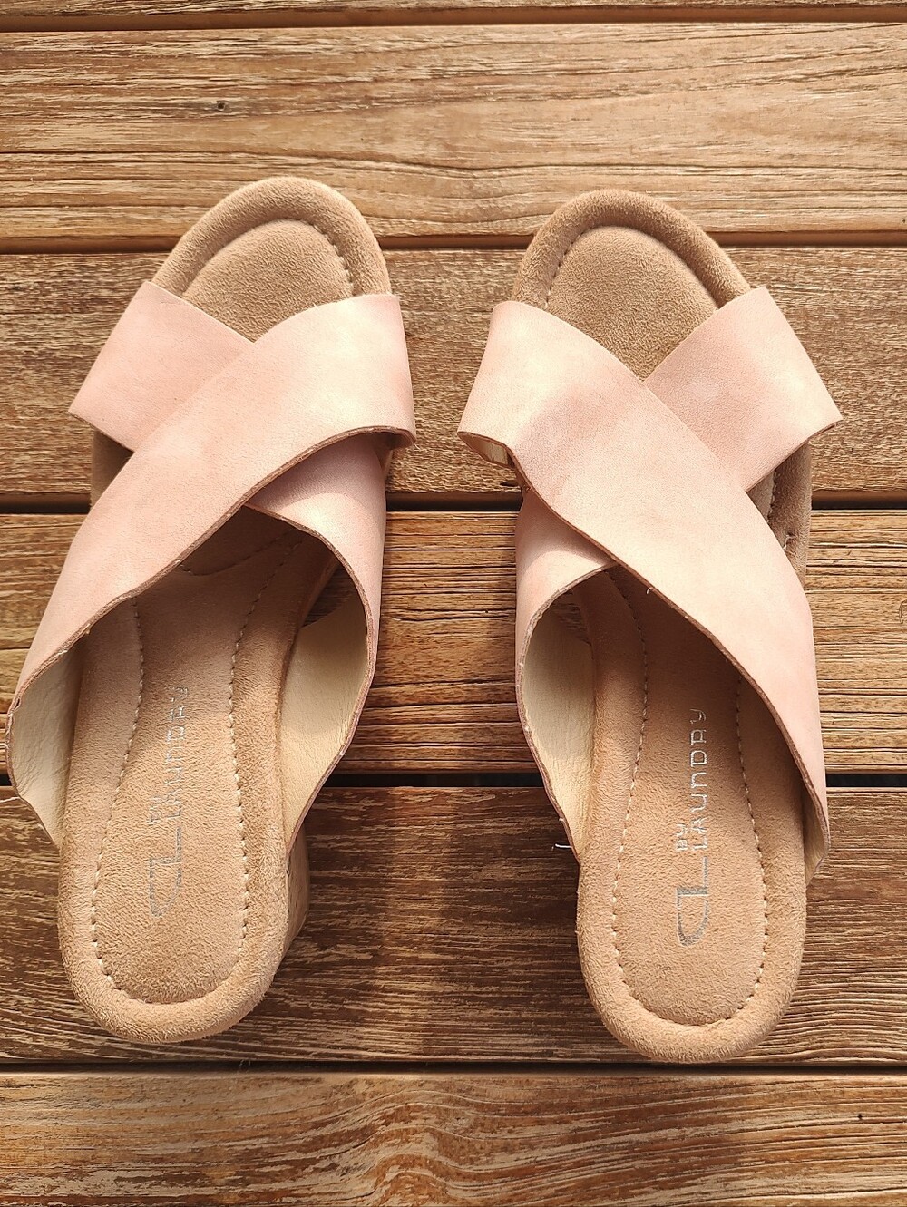 CL by Laundry Women's Criss-cross Slide Sandals Size 7.5
